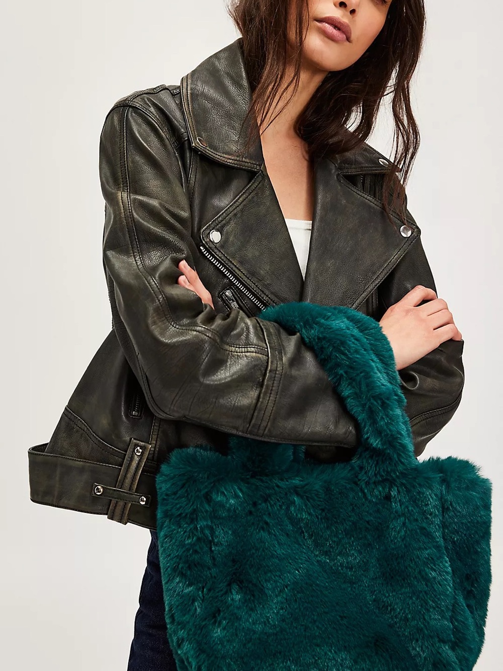 Free‎ People Teal Baby Cozy Commuter Bag